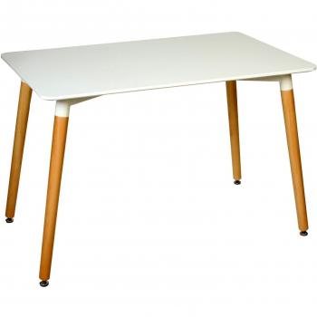 PAME 43923 - Mesa acrílica con patas de madera, 110 X 75 X 70 cm