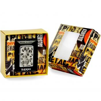 Zippo 2.004.313.1 de mechero Voronoi, protector de pantalla de regalo Set, special Edition, de cromo cepillado