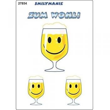 Sticker Smily Zum Wohl! set of 3 150 x 105 mm