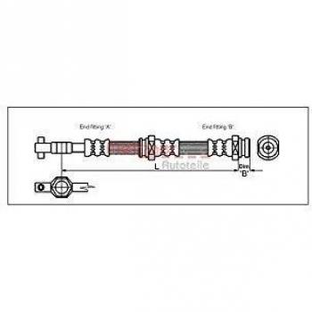 Latiguillo de freno flexible Metzger 4113304 para Mazda 626 III y Coupe
