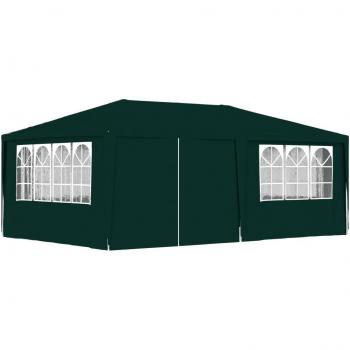 vidaXL Professional Party Tent with Side Walls 4x6 m Green 90 g/m²