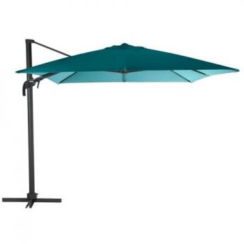 Sombrilla Colgante Cuadrada Inclinable Éléa Azul y Gris 3 x 3 m - Hespéride