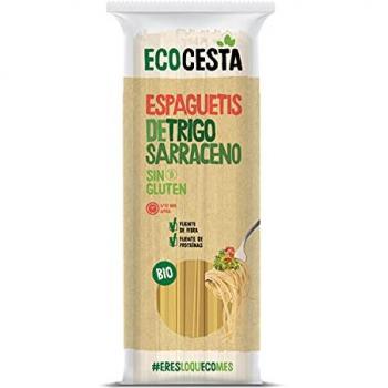 Espaguetis de trigo sarraceno sin gluten bio 500 g - Ecocesta - Pasta ecológica, alto contenido en fibra y proteínas, elaborado con harina de trigo sarraceno, fácil de preparar