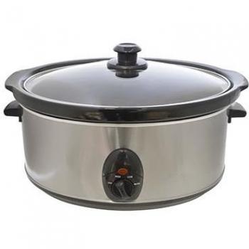 Lloytron Kitchen Perfected Brushed Steel Slow Cooker, 320 W, 6.5 Litre by LLOYTRON