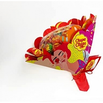Chupa Chups Flower Bouquet, Caramelo con Palo Original de Sabores Variados, 19 x 12 g
