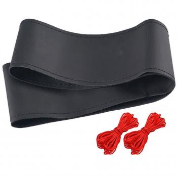 Xfay Volante XFAY HX-499 universal DIY coser de la mano del coche de la cubierta de microfibra cuero del estilo de la cubierta del protector Líneas rojas negras-40