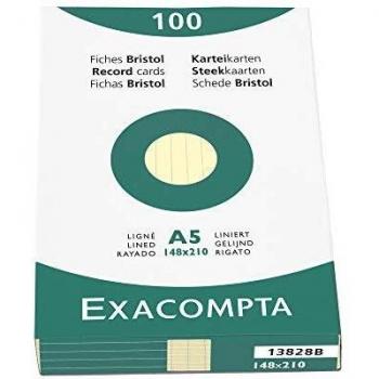 Brause Exacom Cards A5 Lined Yellow - Tarjetas de saludo