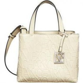 Bolso Armani Exchange Estampado Pequeño beige