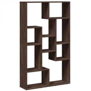 Estantería de madera de ingeniería marrón roble 72x20x120 cm