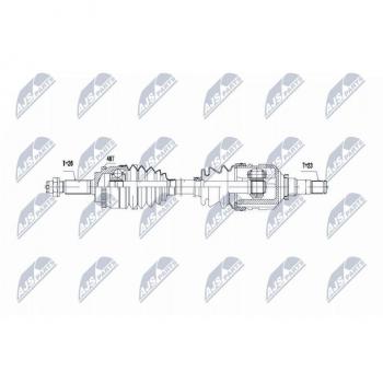 Árbol de transmisión NTY NPW-TY-056 con características de alta resistencia y durabilidad