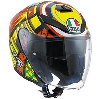 Casco Agv K-5 Jet Top Elements AMARIILO/ROJO T-ML