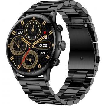 Reloj Smartwatch Elegant 2 Black con pantalla táctil, monitor de frecuencia cardíaca, seguimiento de actividad física, notificaciones inteligentes, resistencia al agua IP68 y duración de batería de hasta 10 días