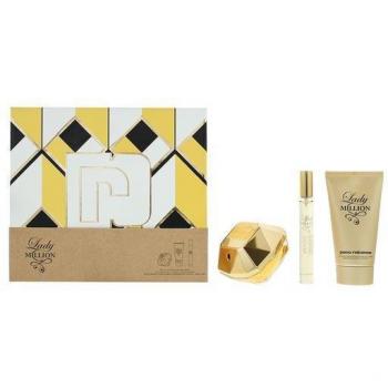 Paco Rabanne Lady Million Gift Set: Eau de Parfum 50ml, Travel Spray 10ml, Body Lotion 75ml