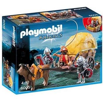 PLAYMOBIL Caballeros - Playset con Figuras del halcón con carruaje de Camuflaje