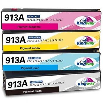 Kingway 913 913A Remanufacturado Cartuchos de Tinta para HP PageWide Pro 352dw 352dn 452dw 452dn MFP 377dw 377dn 477dw 477dn 552dw 557dw 577z Managed P55250dw P57750dw