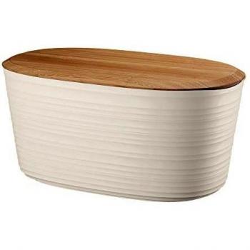 Caja de pan y dulces Guzzini Tierra 39x23 cm color crema claro, plástico, 10L
