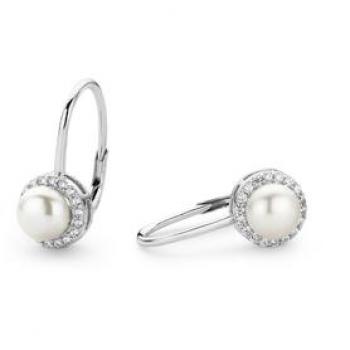 Pendientes New Bling 9NB-0249 Piedra - Pendientes de diseño moderno, con piedra decorativa, estilo elegante y contemporáneo