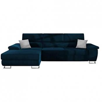 Sofá rinconero Comfivo 192 con función de descanso y caja de ropa de cama, 275 x 71 x 170 cm