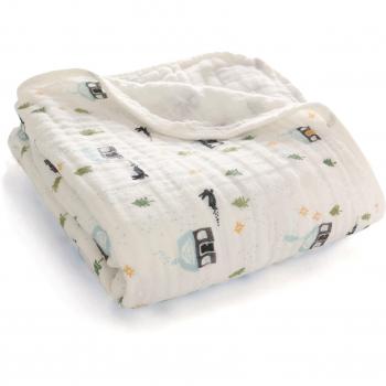 Miracle Baby Mantas Bebe Algodón, Swaddle Blanket Muselina 100% Algodón, Arrullo para Bebe,Baño De Envolver para Recién Nacido Dos Capas 110x150cm