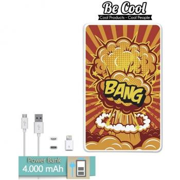 Becool® - Batería Externa Power Bank 4000 mah + Gratis 1 cable USB-MicroUsb