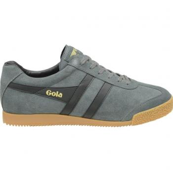 Gola Harrier Suede Sneakers - Graphite/Navy Men's Trainers