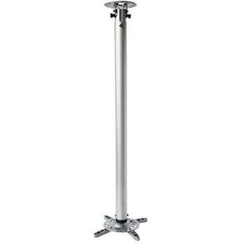 Soporte de Techo para Proyector Techly, Ajustable 110-197 cm, Capacidad 15 kg, Color Plateado