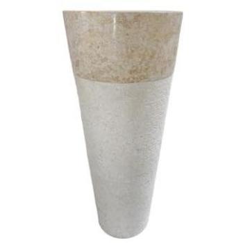 Lavabo de mármol LANTA con pedestal - Color crema