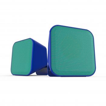 Speedlink Snappy - Altavoces estéreo, color azul y turquesa