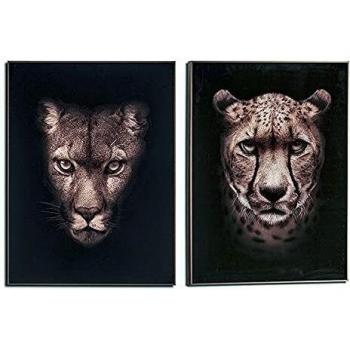 Cuadro Decorativo Buffalo - Gorilla, Puma y Leopardo MDF (3 x 81,3 x 61,3 cm)