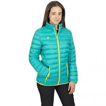 Izas Kara Chaqueta De Fibra, Mujer, Agua Marina/Amarillo, XXL