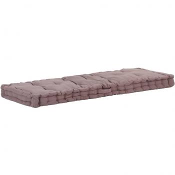 vidaXL Cojín para palés algodón gris taupe 120x40x7 cm