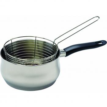Ibili 661418 - Bali Cazo freidor con cestillo niquelado Inox 18 cm