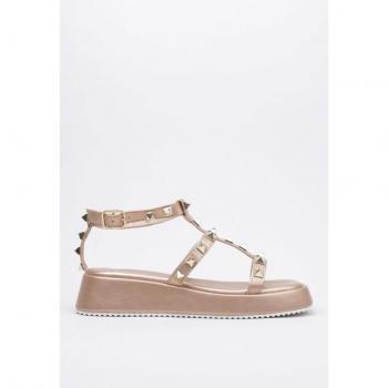 Krack Core TACKS Sandalia De Plataforma Mujer Oro 37