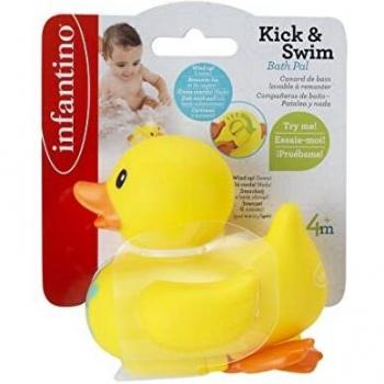 Patito de baño a cuerda Infantino - Juguete acuático para el baño
