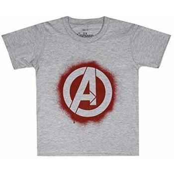 Marvel Avengers Stencil Logo Camiseta, Gris