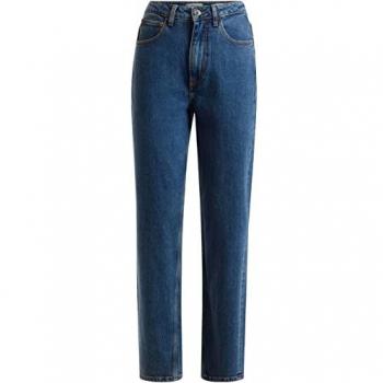 Authentic Mid Mom Fit Jeans with 5 Pockets in Blue