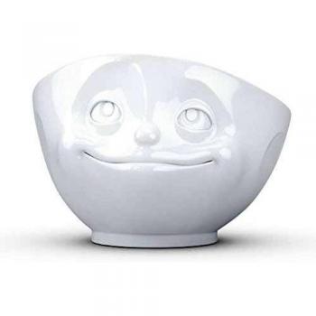 Tazón de Porcelana 500 ml con Cara Soñadora - Blanco
