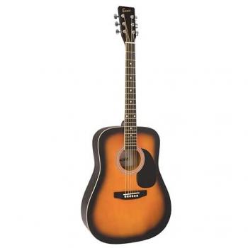 Encore EW100SB Sunburst Acoustic Guitar - Orange/Brown Finish