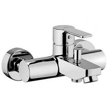 Mezclador de pared para bañera con desviador serie Rojo RED022CR Cromado - Latón