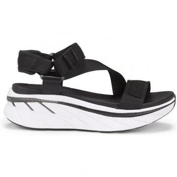 Sandalias abiertas de mujer con cierre adherente en color negro - Modelo AT104 de la marca Fluchos