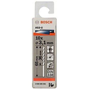 Bosch 2 608 585 481 - Pack de 10 brocas para metal HSS-G, DIN 338