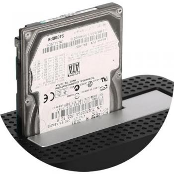 Estación de Acoplamiento USB 2.0 LOGON LHC030 para Discos Duros SATA de 2.5 y 3.5, Color Negro y Plata