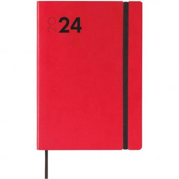 Finocam Dynamic Mara Y10 2024 Agenda Semanal Vertical Encuadernada Rojo, Enero-Diciembre 2024, Idioma Español, Tamaño 140x204 mm