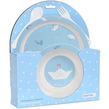 Set de Platos y Cubiertos Preescolar Ship - Safta