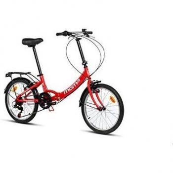 Moma Bikes First Class 2 RJ Bicicleta Plegable Urbana, 6V. Sillin Confort, Unisex Adulto, Rojo, Talla Única