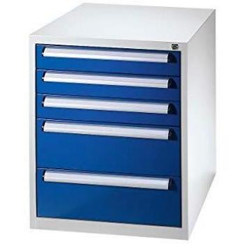 Armario para herramientas Eurokraft Basic 900 mm de ancho, 800 mm de alto, con 3 cajones de 100 mm y 2 cajones de 200 mm