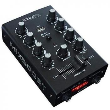 Mezclador Semiprofesional de 2 Canales con Bluetooth y USB - Ibiza Sound MIX500BT