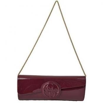 Guess Bolso de mano Amy Shine Clutch Vino