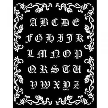 Stamperia International Thick Stencil-Sleeping Beauty Alphabet Plantilla Gruesa – Alfabeto de la Bella