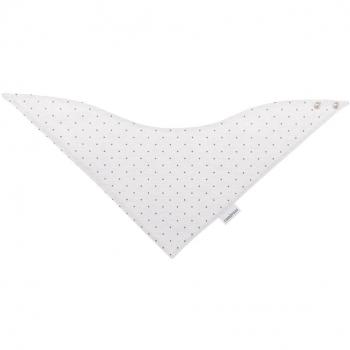 Cambrass Stela - Babero bandana, 38 x 18 cm, color gris / mota